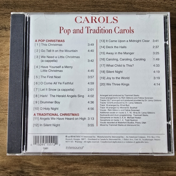 Carols: Pop and Traditional Carols (Audio CD, 1996) - Picture 2 of 3